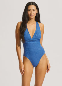Oasis Cross Back One Piece - Ultramarine