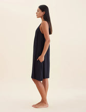 Load image into Gallery viewer, Kate Modal Soft Pleat Front Nightie / Black
