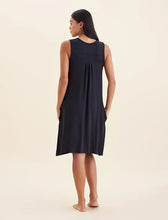Load image into Gallery viewer, Kate Modal Soft Pleat Front Nightie / Black
