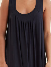 Load image into Gallery viewer, Kate Modal Soft Pleat Front Nightie / Black

