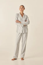 Load image into Gallery viewer, Cassia Light Grey Check Cotton PJ Set

