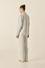 Load image into Gallery viewer, Cassia Light Grey Check Cotton PJ Set
