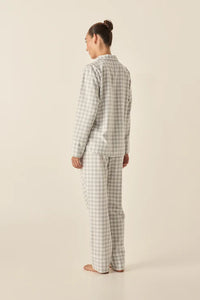 Cassia Light Grey Check Cotton PJ Set