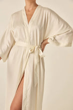 Load image into Gallery viewer, Henrietta Ivory Satin Robe
