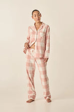 Load image into Gallery viewer, Saffron Pink Check Cotton PJ Set
