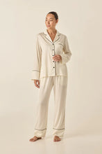 Load image into Gallery viewer, Whitney Ivory Silky Satin PJ Set
