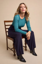 Load image into Gallery viewer, Tani High Neck Long Sleeve / Peacock
