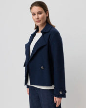 Load image into Gallery viewer, Marco Polo Cropped Boiled Wool Jacket Navy
