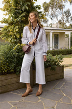 Load image into Gallery viewer, Sky Frill Neck Cotton Shirt - White

