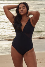 Load image into Gallery viewer, Reset Mesh Twist One Piece - Black
