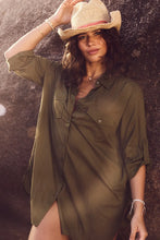Load image into Gallery viewer, Resort Button Through Shirt - Khaki
