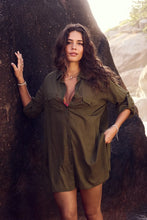 Load image into Gallery viewer, Resort Button Through Shirt - Khaki
