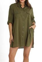 Load image into Gallery viewer, Resort Button Through Shirt - Khaki
