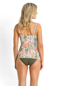 Mai Tai F-G Ruched Singlet - Khaki