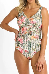 Mai Tai F-G Ruched One Piece - Khaki