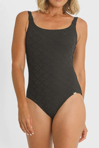 JANTZEN SWIMWEAR PRISM MULTI SCOOP 1PC BLACK