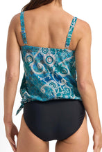 Load image into Gallery viewer, Desert Bandeau Blouson Singlet - Aqua
