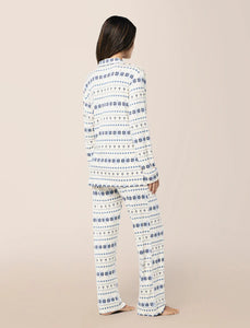Kate Modal Soft Full Length Pj Set / Winter Blue Fairaisle