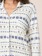 Load image into Gallery viewer, Kate Modal Soft Full Length Pj Set / Winter Blue Fairaisle
