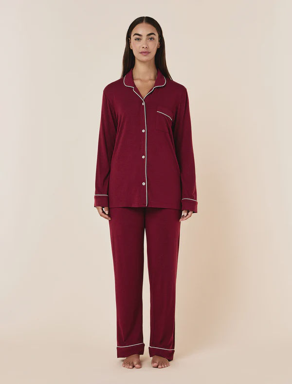 Kate Modal Soft Full Length PJ Set / Ruby – shanslingerie