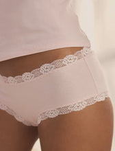 Load image into Gallery viewer, Ellie Lace Trim Boyshort Knicker - Papinelle Pink
