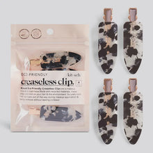 Load image into Gallery viewer, Eco-Friendly Creaseless Clips 4pc Set - Black Terrazzo
