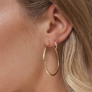 Samantha Hoops Medium - Gold