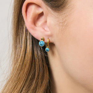 Tiff Studs - Gold + Turquoise