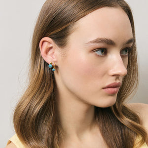 Tiff Studs - Gold + Turquoise