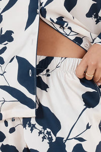Ivy Silky Satin PJ Set Navy