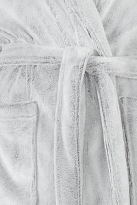 Desiré Grey Long Plush Robe