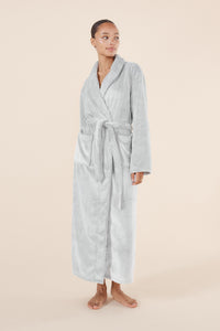 Desiré Grey Long Plush Robe