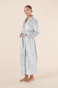 Desiré Grey Long Plush Robe