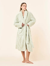 Load image into Gallery viewer, Cosy Plush Mid-Length Robe Fern Green
