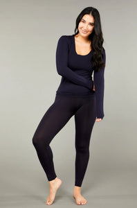 Tani Scoop Neck Long Sleeve / French Navy