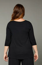 Load image into Gallery viewer, Tani 3/4 Sleeve Swing Top / Black
