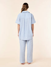 Load image into Gallery viewer, Anais Short Sleeve Full Length PJ Set Clear Sky/Blue Check
