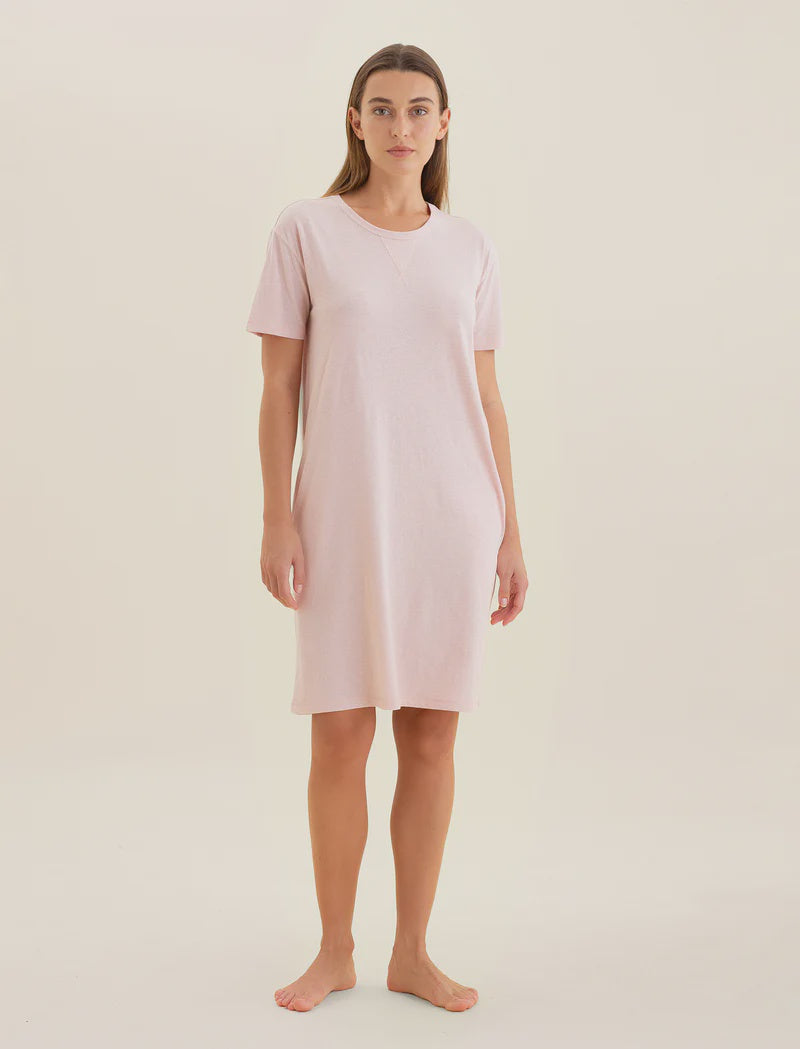 Jada Organic Cotton Knit Midi Nightie - Papinelle Pink