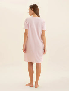 Jada Organic Cotton Knit Midi Nightie - Papinelle Pink