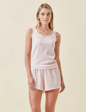 Load image into Gallery viewer, Claire Soft Cotton Waffle Boxer PJ Set / Pearl Blush
