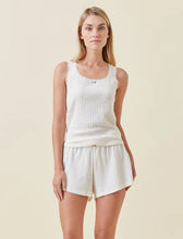 Load image into Gallery viewer, Claire Soft Cotton Waffle Boxer PJ Set / Ecru
