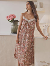 Load image into Gallery viewer, Carly Floral Lace Front Maxi Nightie
