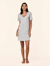 Load image into Gallery viewer, Jada Organic Cotton Knit V Neck Midi Nightgown - Grey
