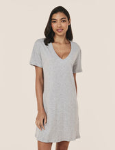 Load image into Gallery viewer, Jada Organic Cotton Knit V Neck Midi Nightgown - Grey
