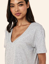 Load image into Gallery viewer, Jada Organic Cotton Knit V Neck Midi Nightgown - Grey
