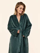 Load image into Gallery viewer, Long Plush Robe Green
