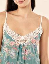 Load image into Gallery viewer, Elise Lace Front Maxi Nightie Mineral Blue
