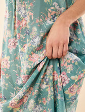 Load image into Gallery viewer, Elise Lace Front Maxi Nightie Mineral Blue
