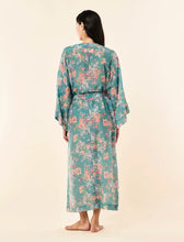 Load image into Gallery viewer, Elise Kimono Maxi Robe Mineral Blue

