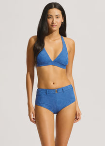 Oasis Multi Fit Longline Triangle Bikini Top - Ultramarine